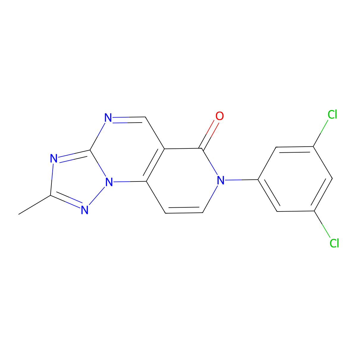 7-(3,5-dichlorophenyl)-2-methylpyrido[3,4-e][1,2,4]triazolo[1,5-a]pyrimidin-6(7H)-one molecular structure, CAS 1158213-90-1