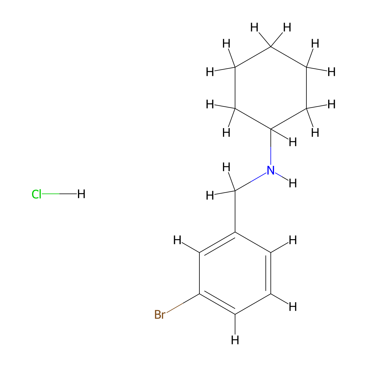N-(3-Bromobenzyl)cyclohexanamine hydrochloride molecular structure, CAS 1158215-01-0