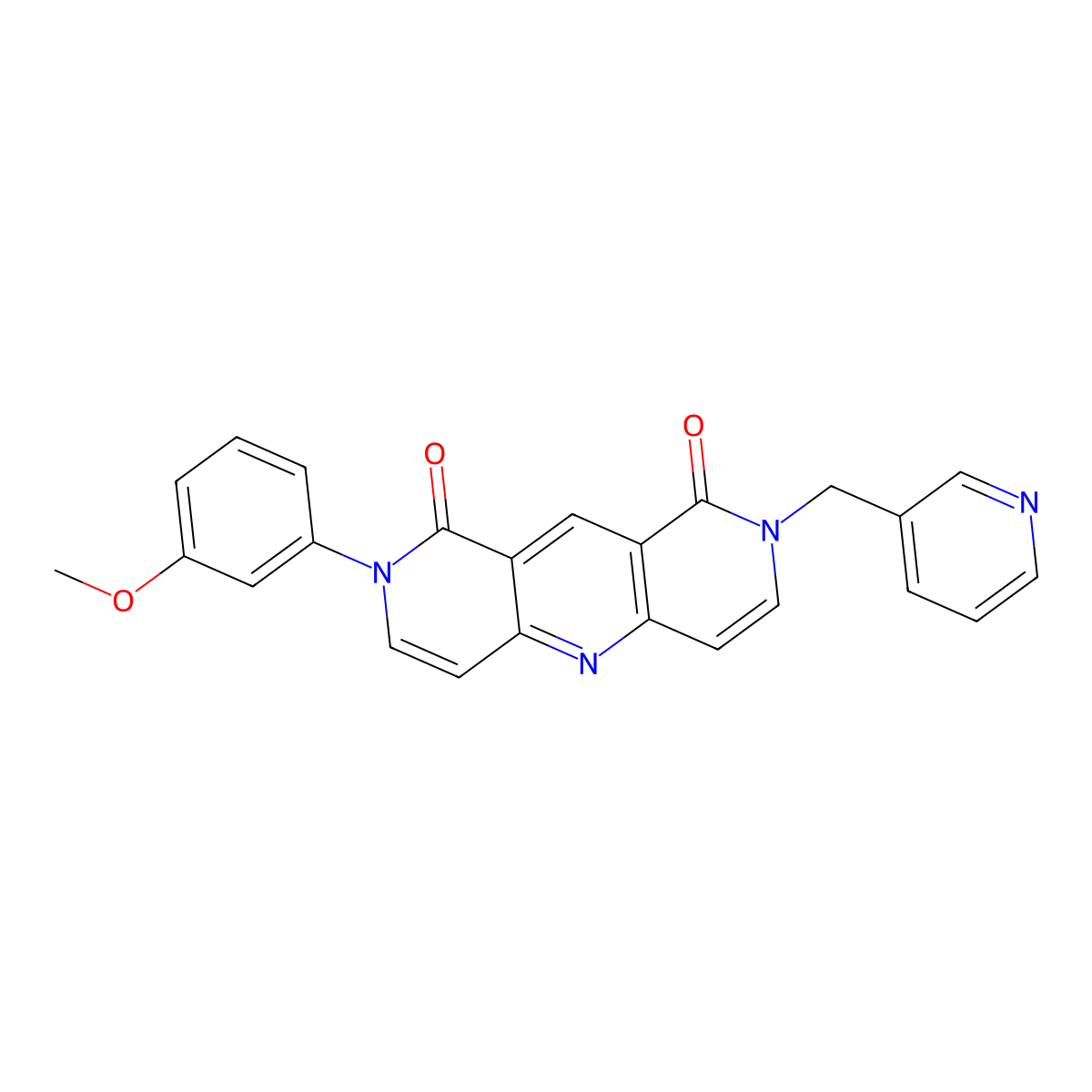 2-(3-methoxyphenyl)-8-(3-pyridylmethyl)pyrido[4,3-b][1,6]naphthyridine-1,9(2H,8H)-dione molecular structure, CAS 1158216-17-1