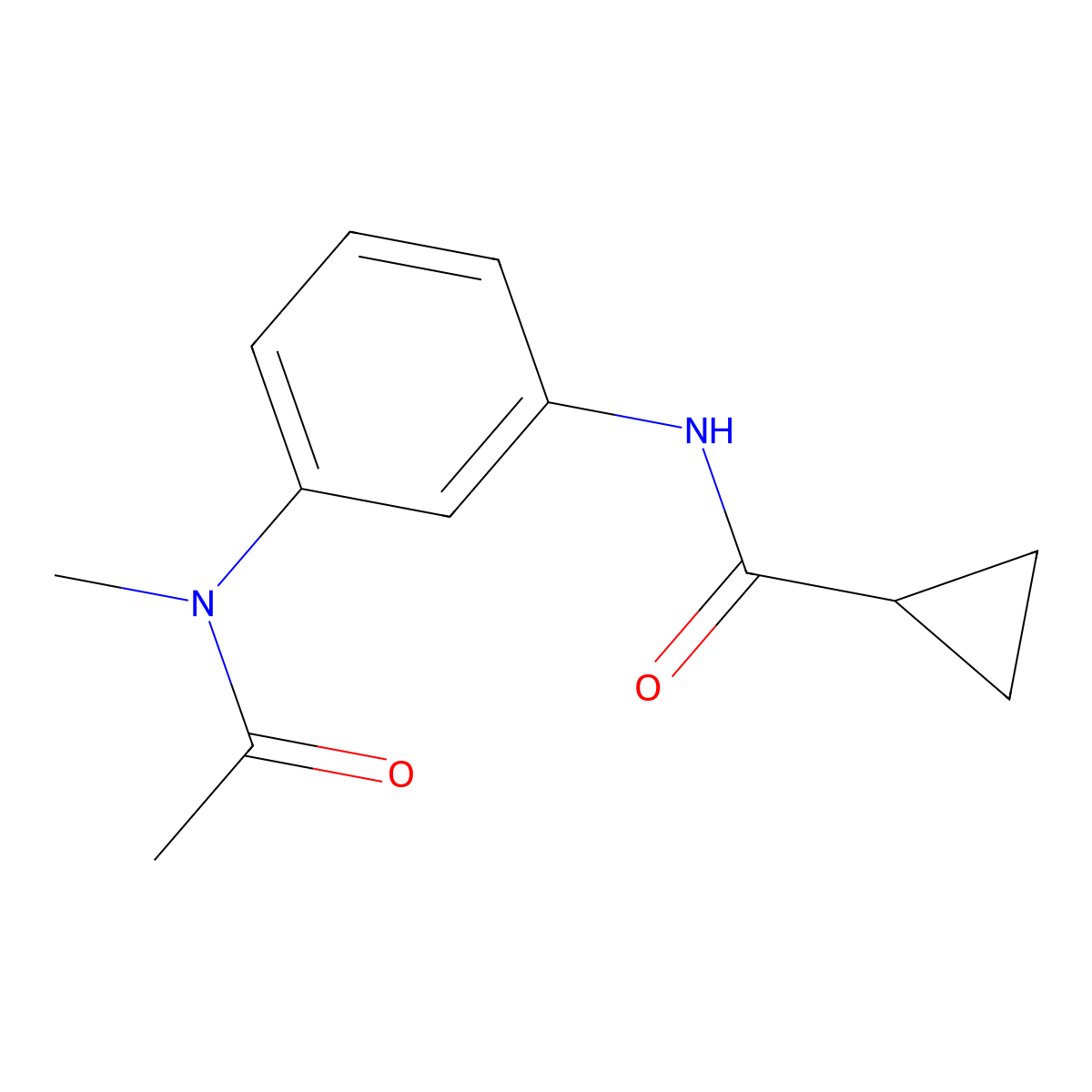 N-{3-[acetyl(methyl)amino]phenyl}cyclopropanecarboxamide molecular structure, CAS 1158217-71-0