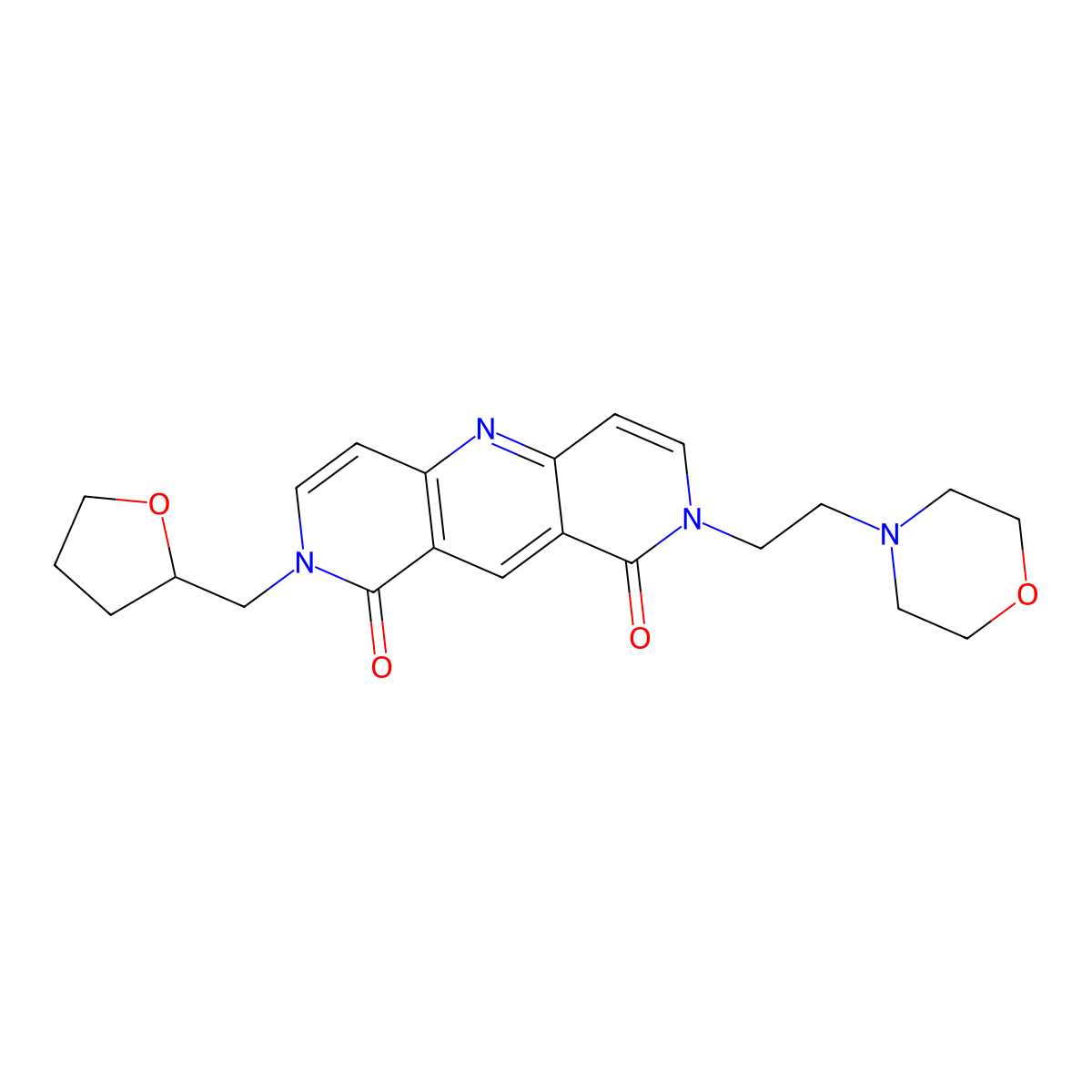 2-(2-morpholinoethyl)-8-(tetrahydro-2-furanylmethyl)pyrido[4,3-b][1,6]naphthyridine-1,9(2H,8H)-dione molecular structure, CAS 1158217-84-5
