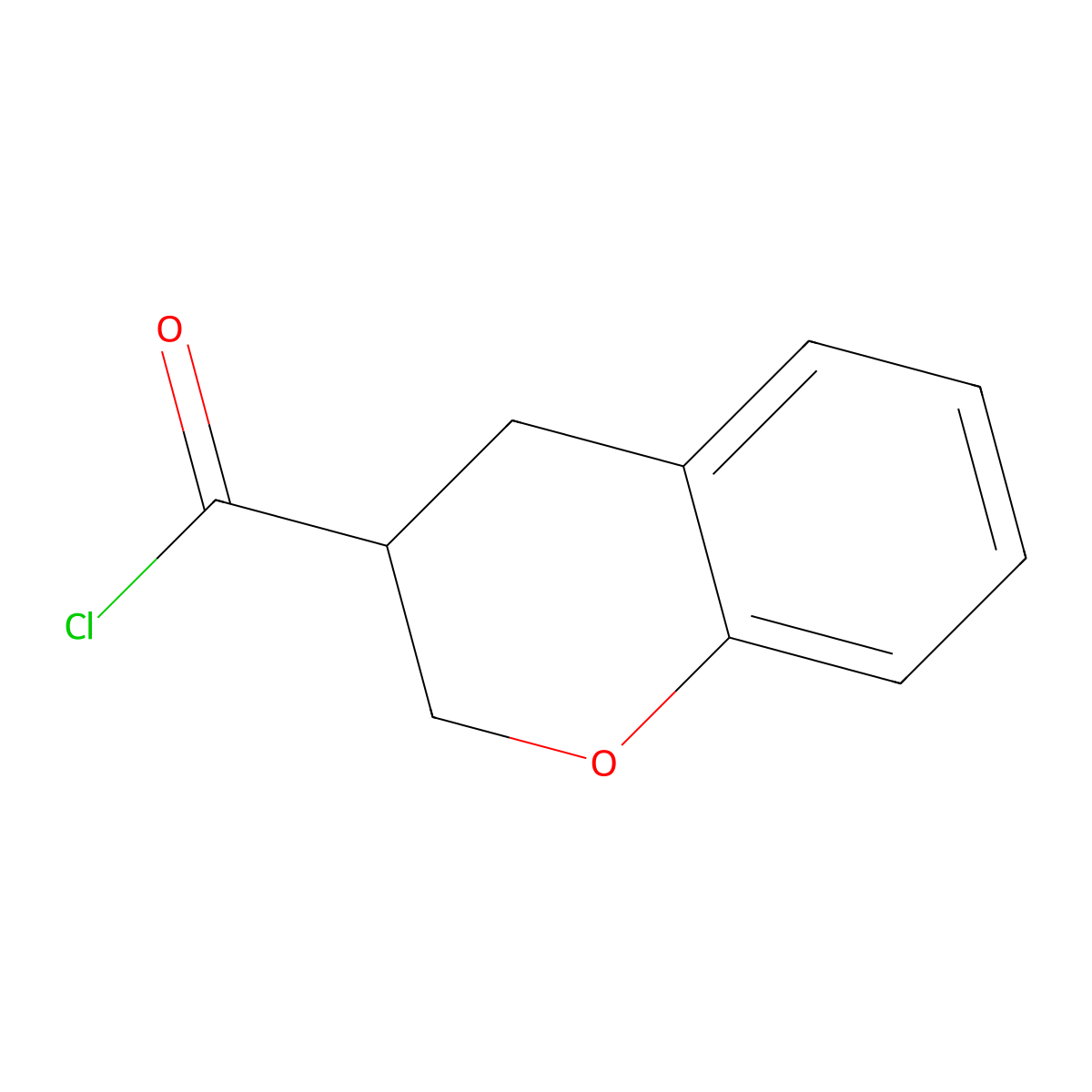 Chroman-3-carbonyl chloride molecular structure, CAS 115822-58-7