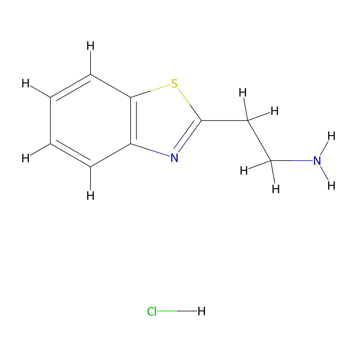2-(1,3-Benzothiazol-2-yl)ethanamine hydrochloride molecular structure, CAS 1158220-24-6