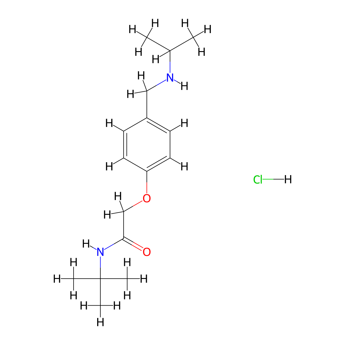 N-(tert-butyl)-2-{4-[(isopropylamino)methyl]phenoxy}acetamide hydrochloride molecular structure, CAS 1158232-07-5