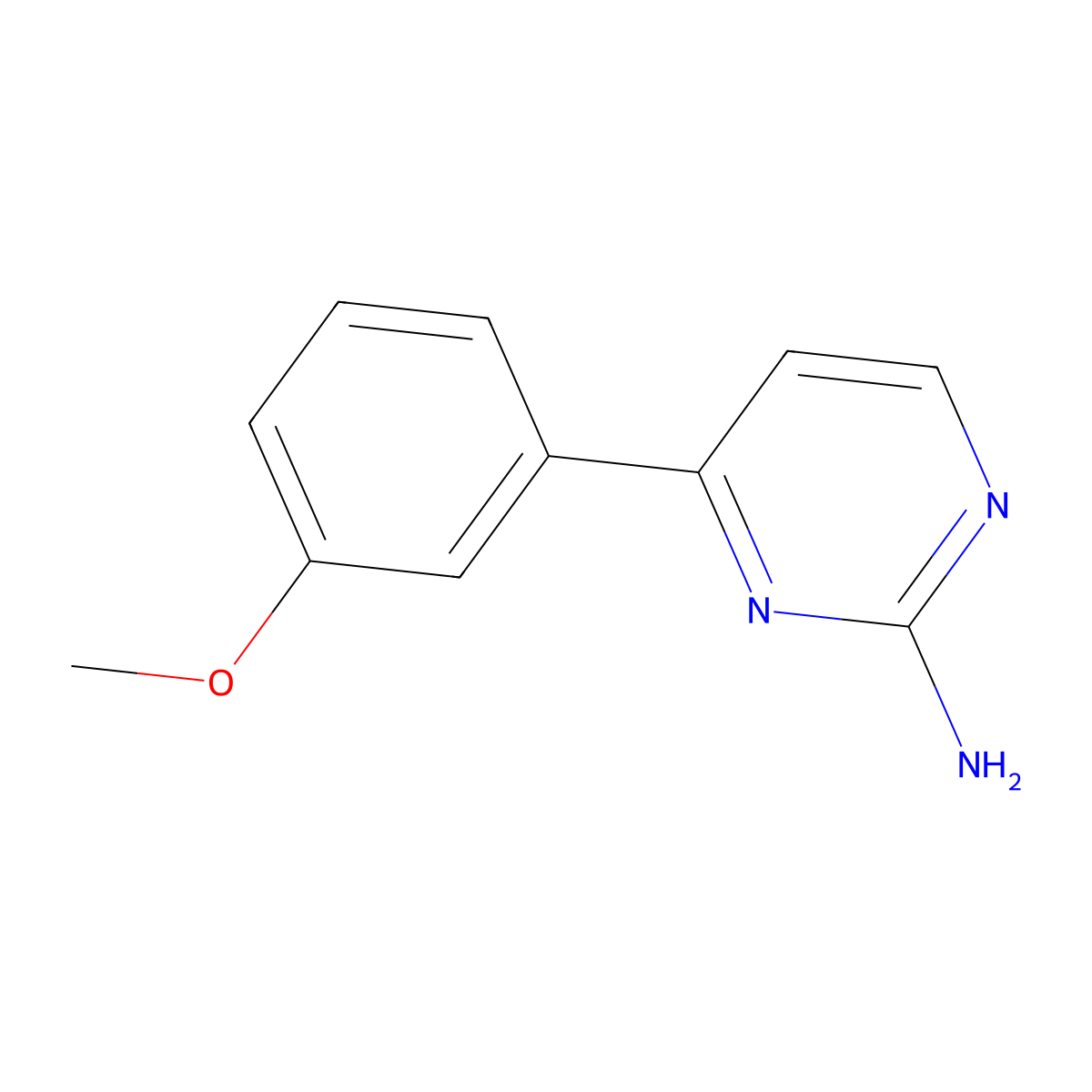 4-(3-Methoxyphenyl)pyrimidin-2-amine molecular structure, CAS 1158235-36-9