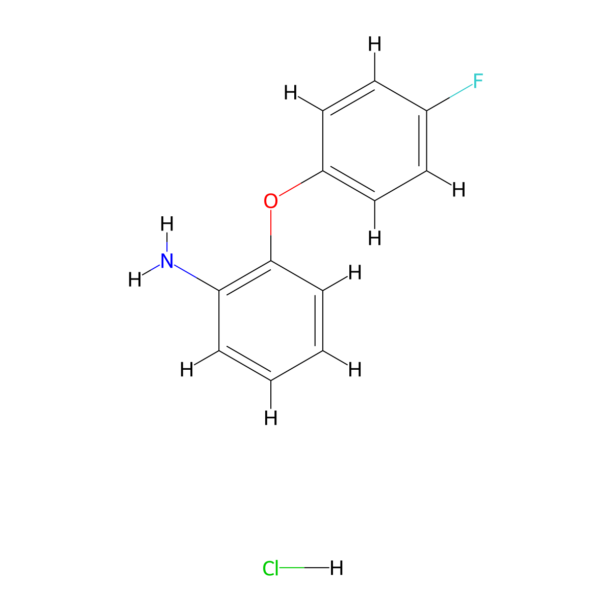 [2-(4-Fluorophenoxy)phenyl]amine hydrochloride molecular structure, CAS 1158235-72-3