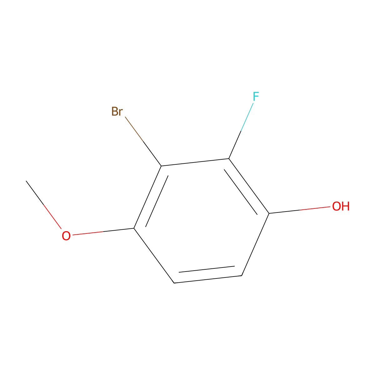 3-Bromo-2-fluoro-4-methoxyphenol molecular structure, CAS 1158236-55-5