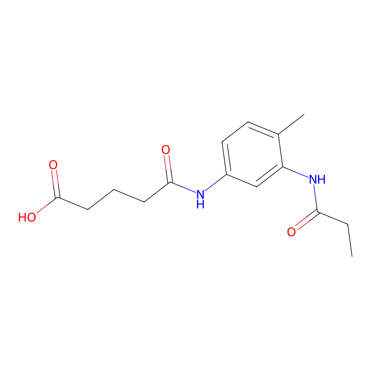 5-{[4-Methyl-3-(propionylamino)phenyl]amino}-5-oxopentanoic acid molecular structure, CAS 1158239-41-8