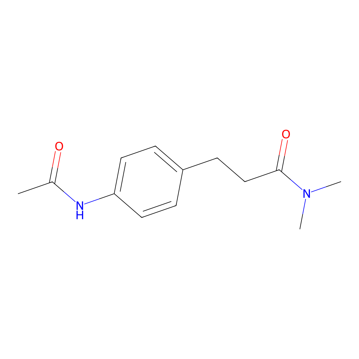 3-[4-(acetylamino)phenyl]-N,N-dimethylpropanamide molecular structure, CAS 1158243-85-6