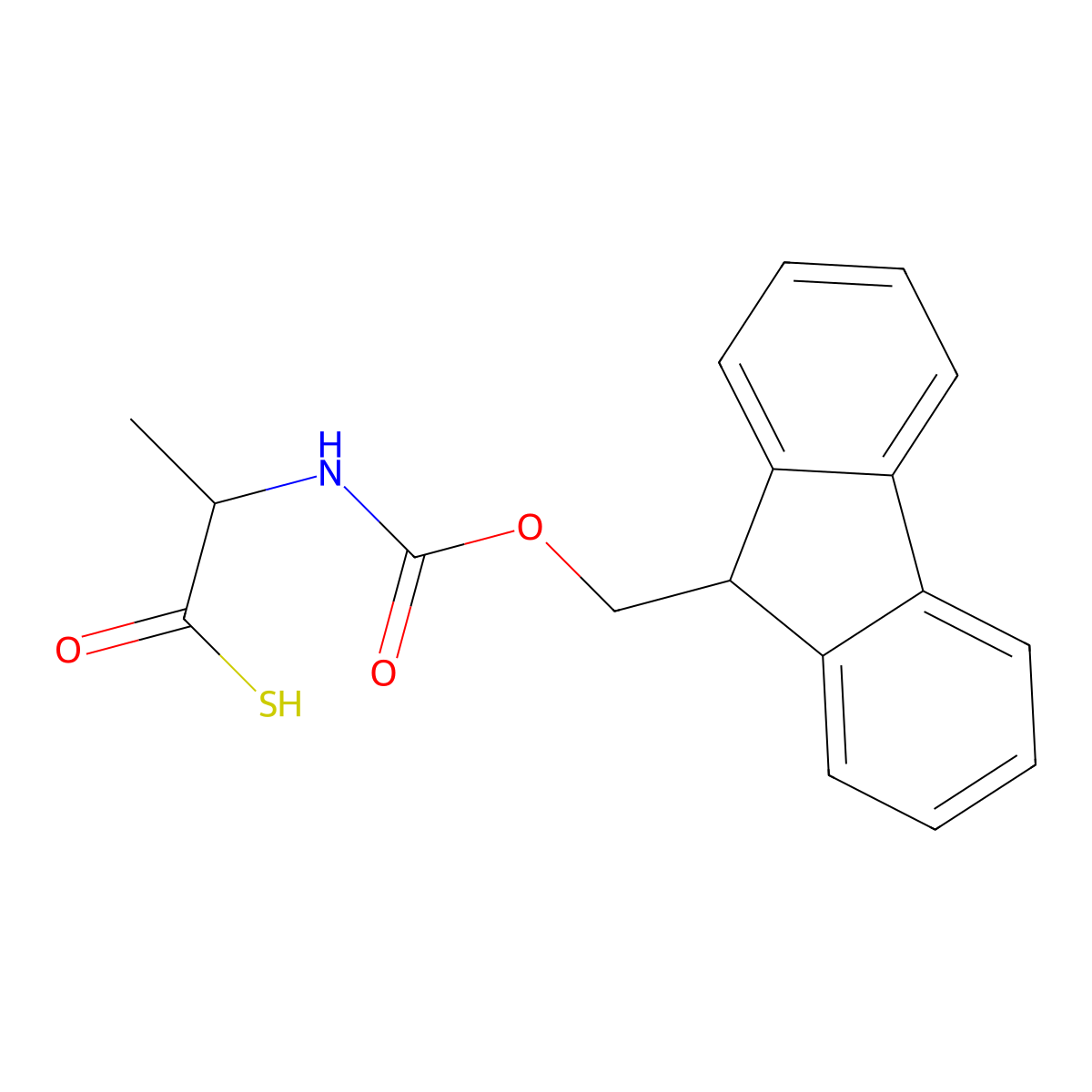 Fmoc-(S)-2-aminopropanethioic S-acid molecular structure, CAS 1158245-85-2