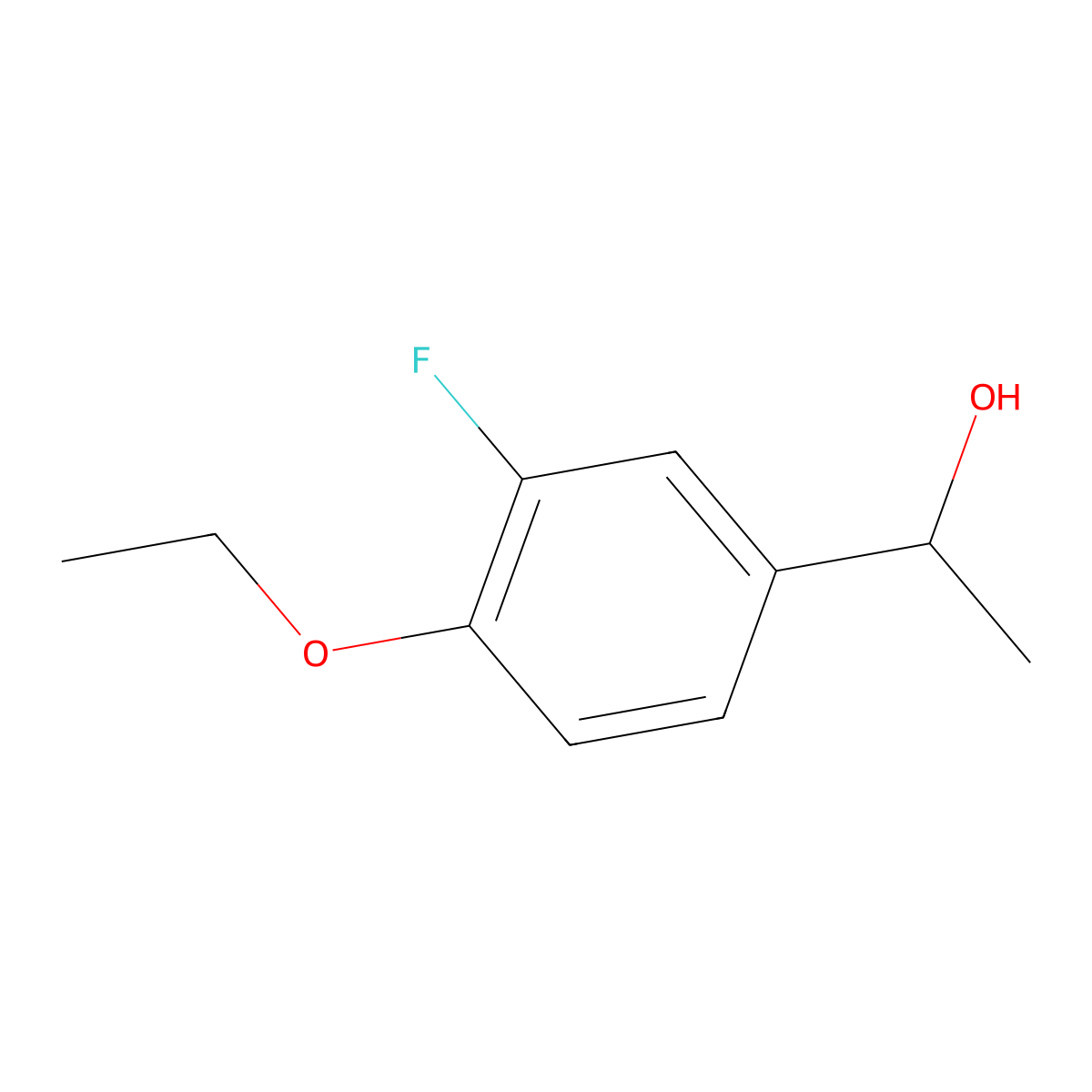 1-(4-Ethoxy-3-fluorophenyl)ethanol molecular structure, CAS 1158246-66-2