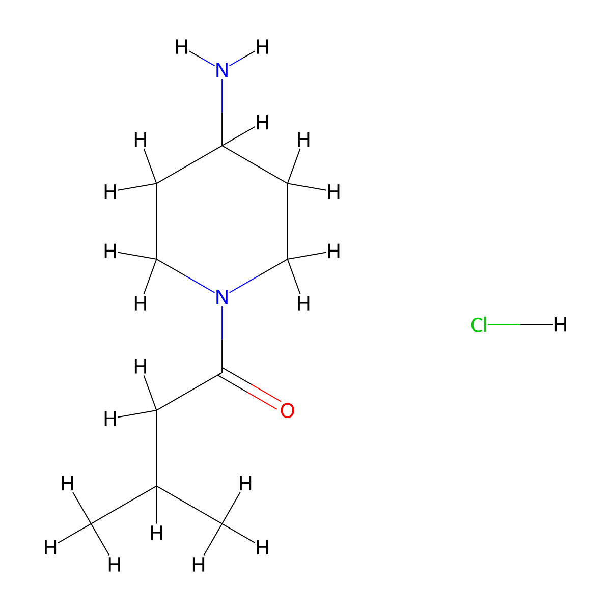1-(4-Aminopiperidin-1-yl)-3-methylbutan-1-one hydrochloride molecular structure, CAS 1158247-25-6