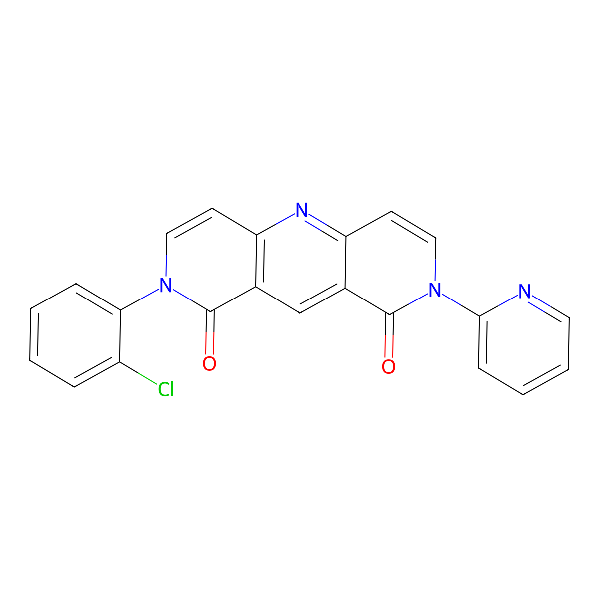 2-(2-chlorophenyl)-8-(2-pyridyl)pyrido[4,3-b][1,6]naphthyridine-1,9(2H,8H)-dione molecular structure, CAS 1158248-60-2