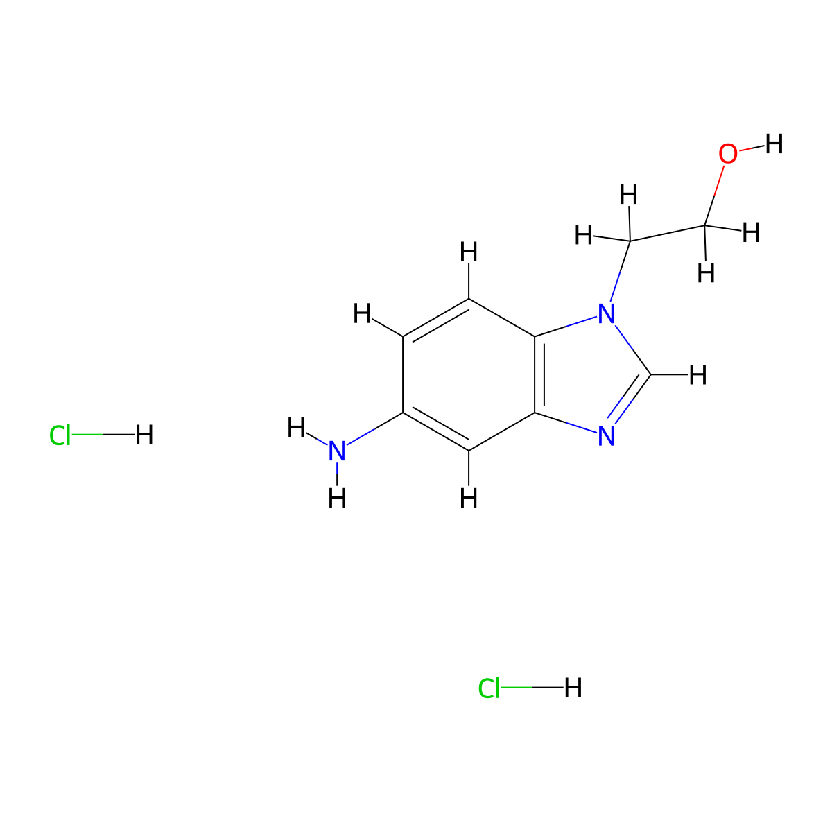 2-(5-Amino-1h-benzimidazol-1-yl)ethanol dihydrochloride molecular structure, CAS 1158248-63-5