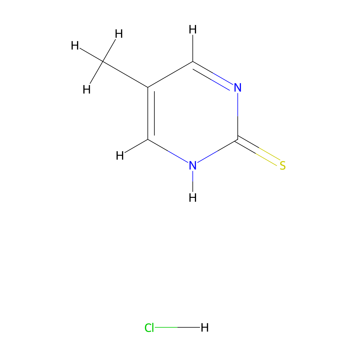 5-Methylpyrimidine-2-thiol hydrochloride molecular structure, CAS 1158249-10-5