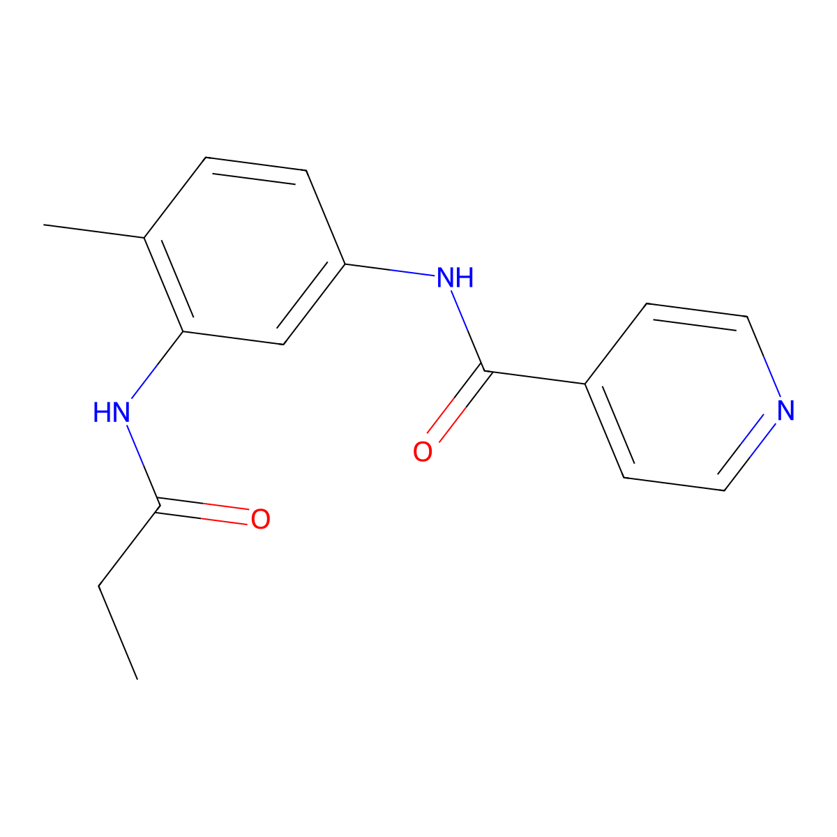 N-[4-methyl-3-(propionylamino)phenyl]isonicotinamide molecular structure, CAS 1158250-23-7