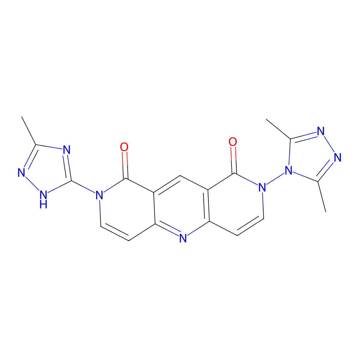 2-(3,5-dimethyl-4H-1,2,4-triazol-4-yl)-8-(3-methyl-1H-1,2,4-triazol-5-yl)pyrido[4,3-b][1,6]naphthyridine-1,9(2H,8H)-dione molecular structure, CAS 1158251-02-5