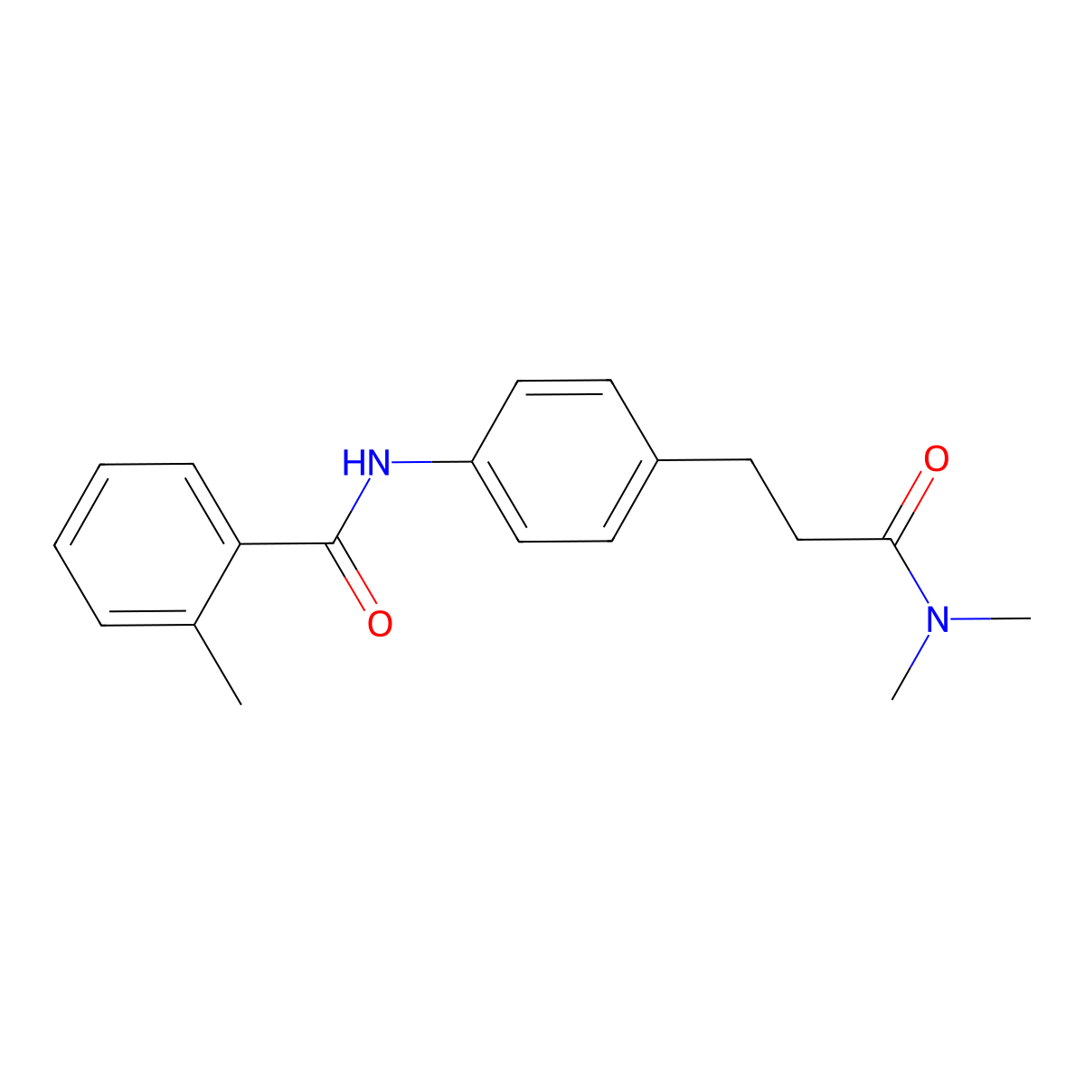 N-{4-[3-(dimethylamino)-3-oxopropyl]phenyl}-2-methylbenzamide molecular structure, CAS 1158252-06-2