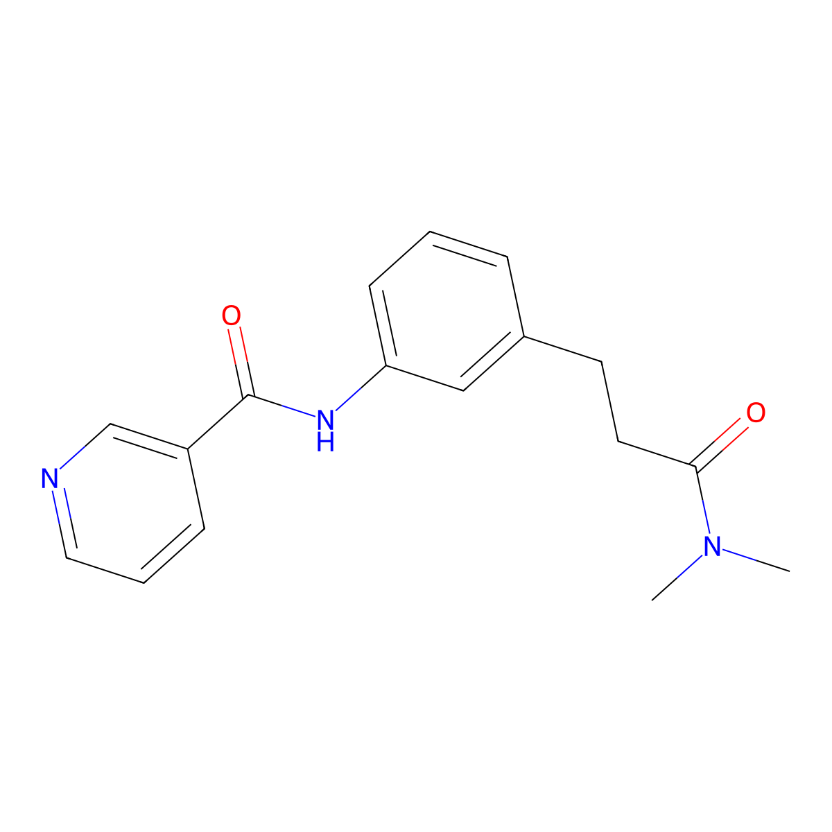 N-[3-[3-(dimethylamino)-3-oxopropyl]phenyl]pyridine-3-carboxamide molecular structure, CAS 1158254-38-6