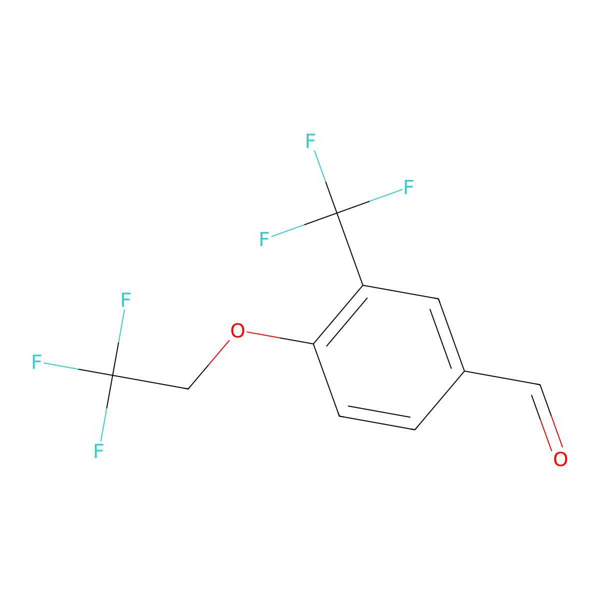 4-(2,2,2-Trifluoroethoxy)-3-trifluoromethylbenzaldehyde molecular structure, CAS 1158254-48-8