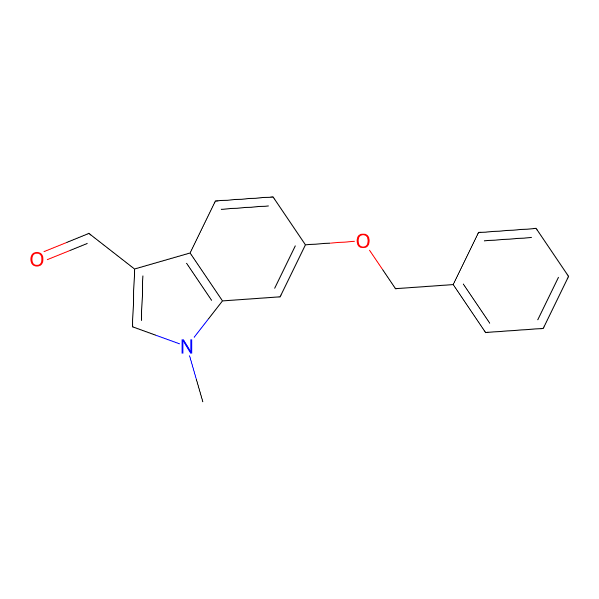 6-(benzyloxy)-1-methyl-1H-indole-3-carbaldehyde molecular structure, CAS 1158255-51-6
