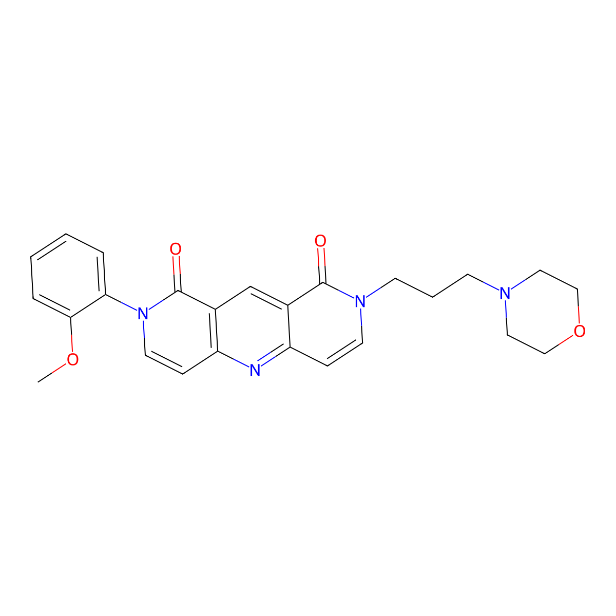 2-(2-methoxyphenyl)-8-[3-(morpholin-4-yl)propyl]pyrido[4,3-b][1,6]naphthyridine-1,9(2H,8H)-dione molecular structure, CAS 1158256-24-6