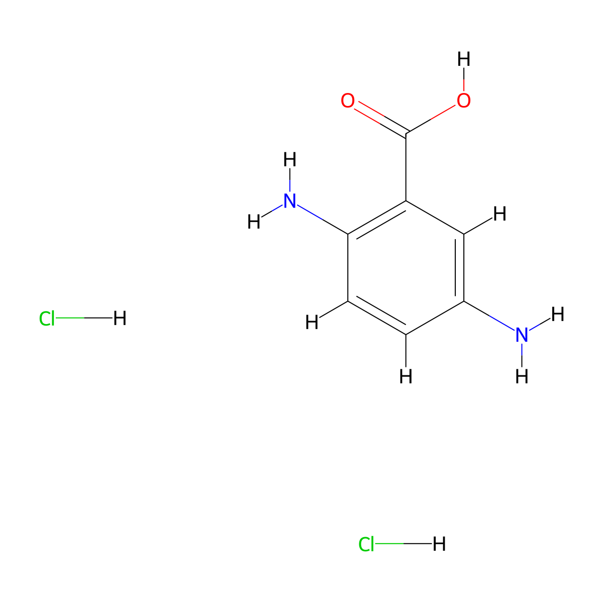 2,5-Diaminobenzoic acid dihydrochloride molecular structure, CAS 1158259-09-6