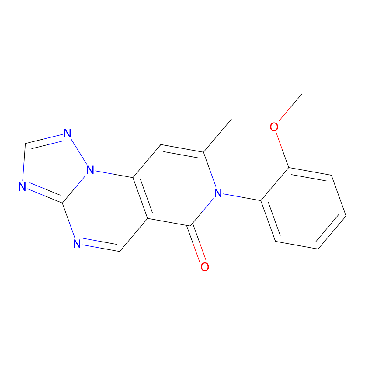 7-(2-methoxyphenyl)-8-methylpyrido[3,4-e][1,2,4]triazolo[1,5-a]pyrimidin-6(7H)-one molecular structure, CAS 1158259-23-4