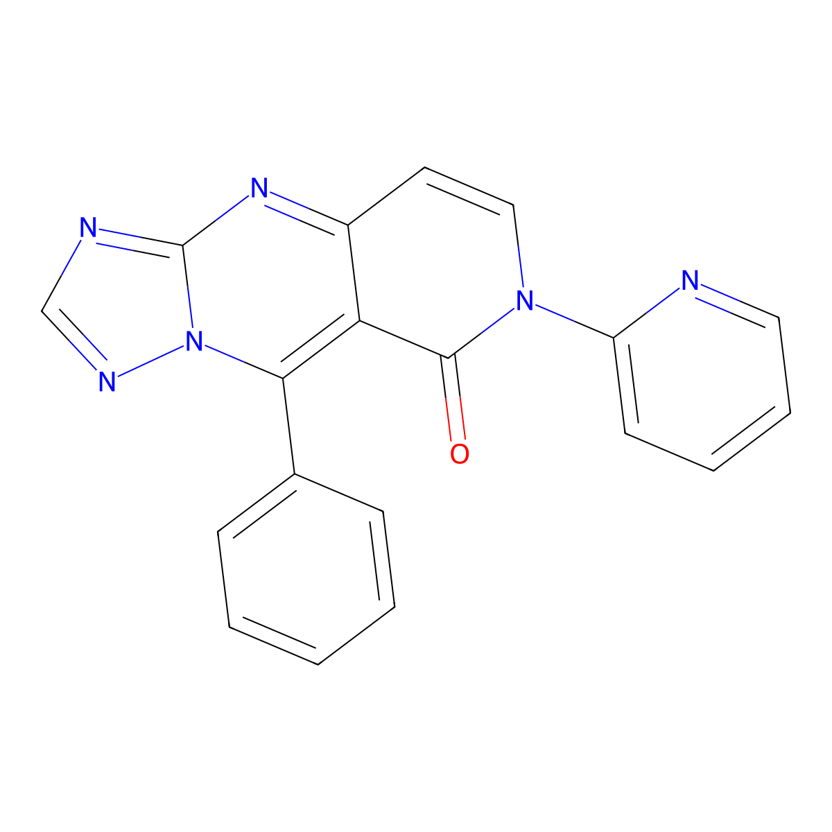 9-phenyl-7-(2-pyridyl)pyrido[4,3-d][1,2,4]triazolo[1,5-a]pyrimidin-8(7H)-one molecular structure, CAS 1158260-23-1