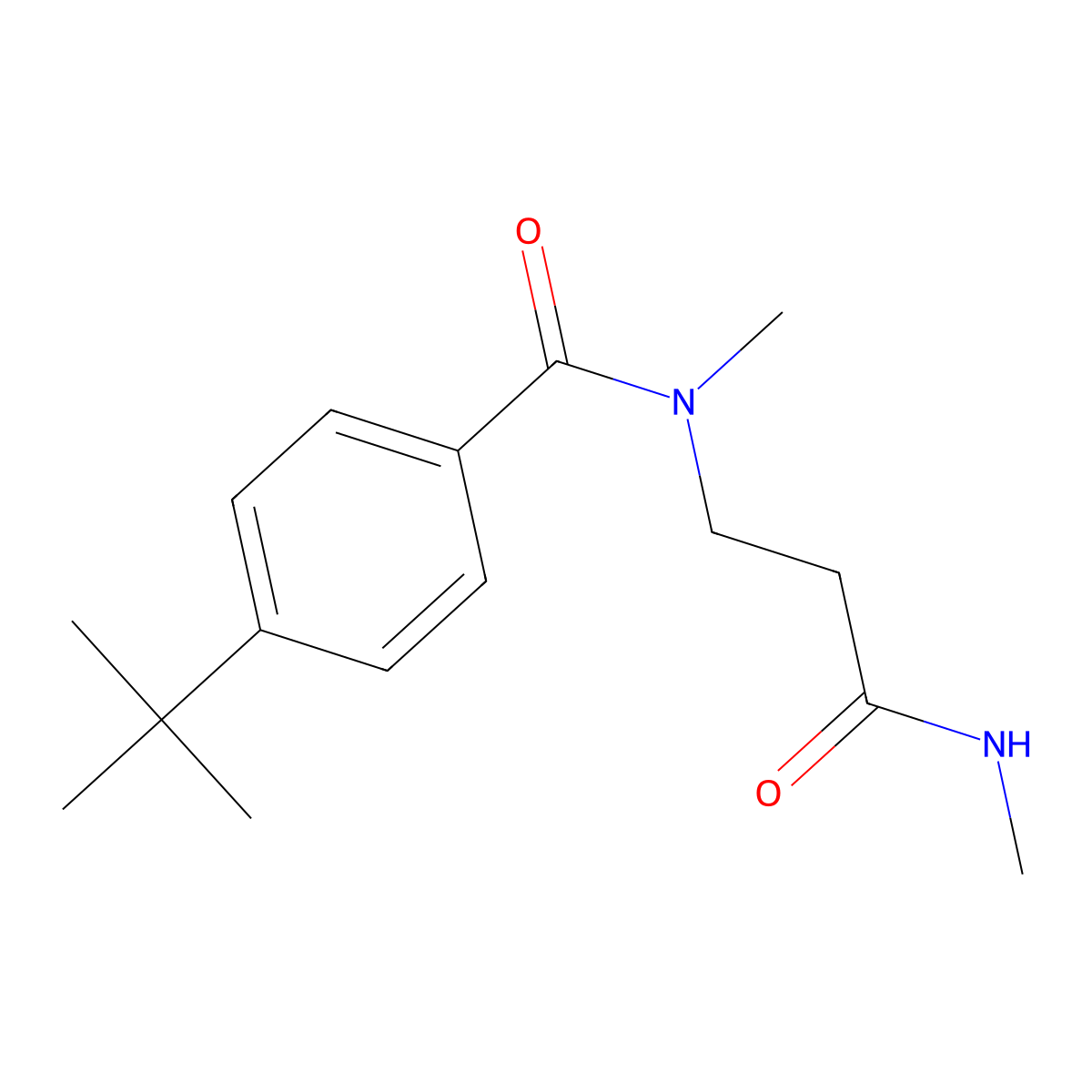 4-tert-butyl-N-methyl-N-[3-(methylamino)-3-oxopropyl]benzamide molecular structure, CAS 1158262-08-8