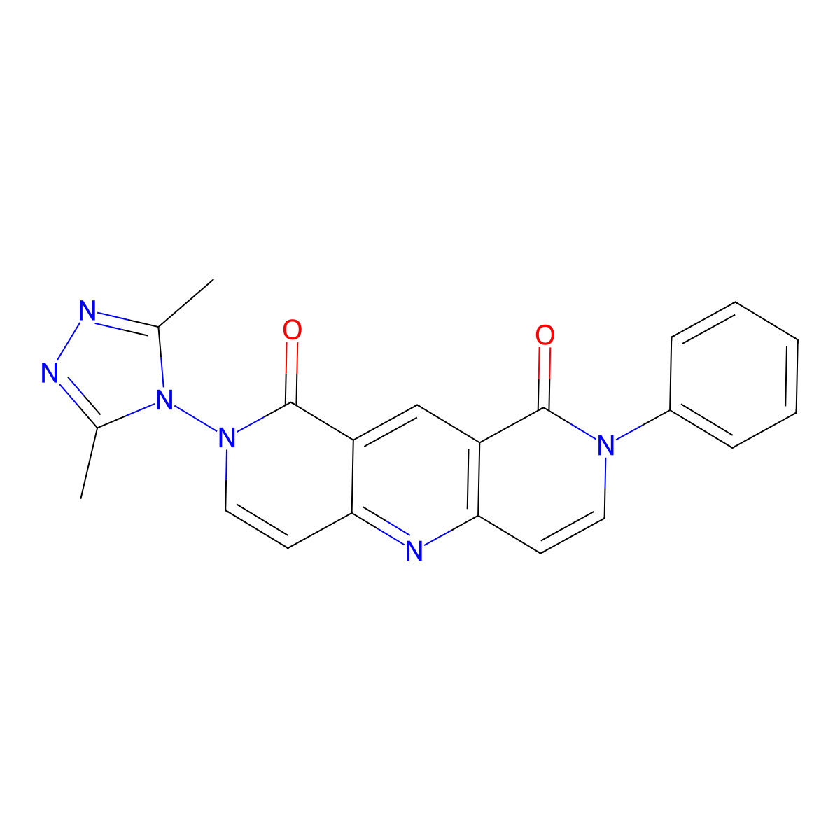 2-(3,5-dimethyl-4H-1,2,4-triazol-4-yl)-8-phenylpyrido[4,3-b][1,6]naphthyridine-1,9(2H,8H)-dione molecular structure, CAS 1158262-18-0