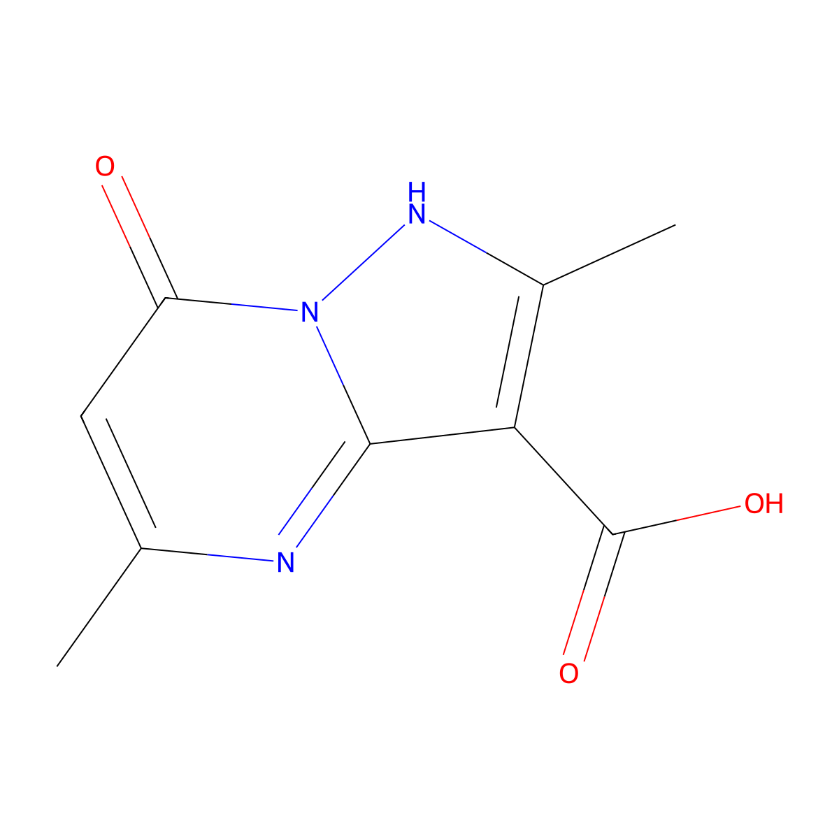 7-Hydroxy-2,5-dimethylpyrazolo[1,5-a]pyrimidine-3-carboxylic acid molecular structure, CAS 1158262-66-8