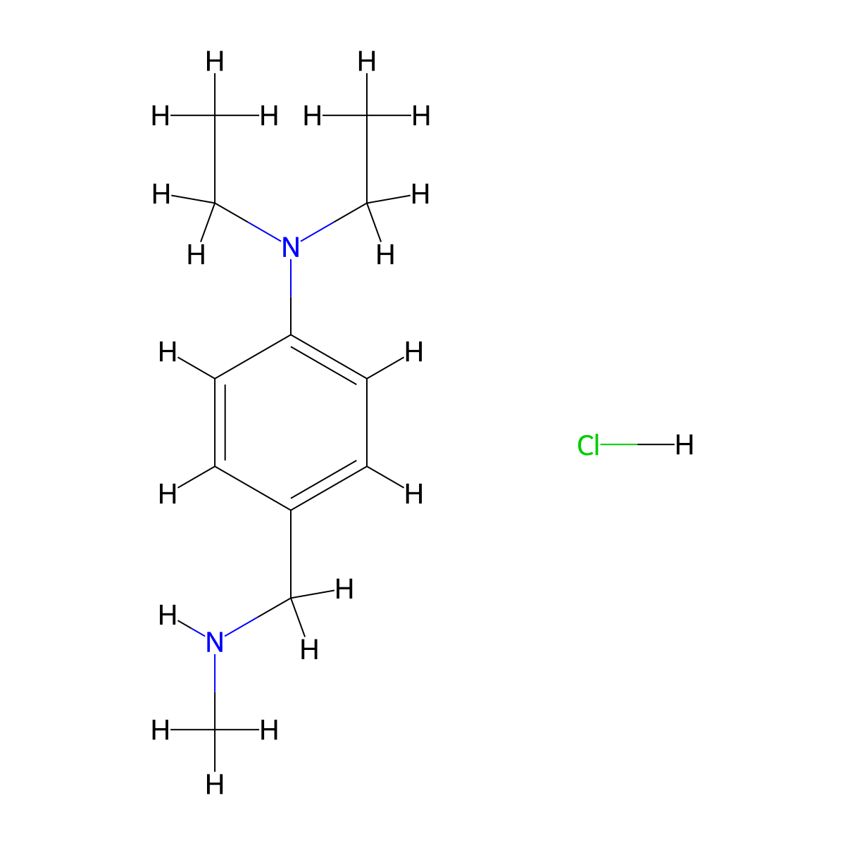 N,N-diethyl-4-[(methylamino)methyl]aniline hydrochloride molecular structure, CAS 1158263-06-9