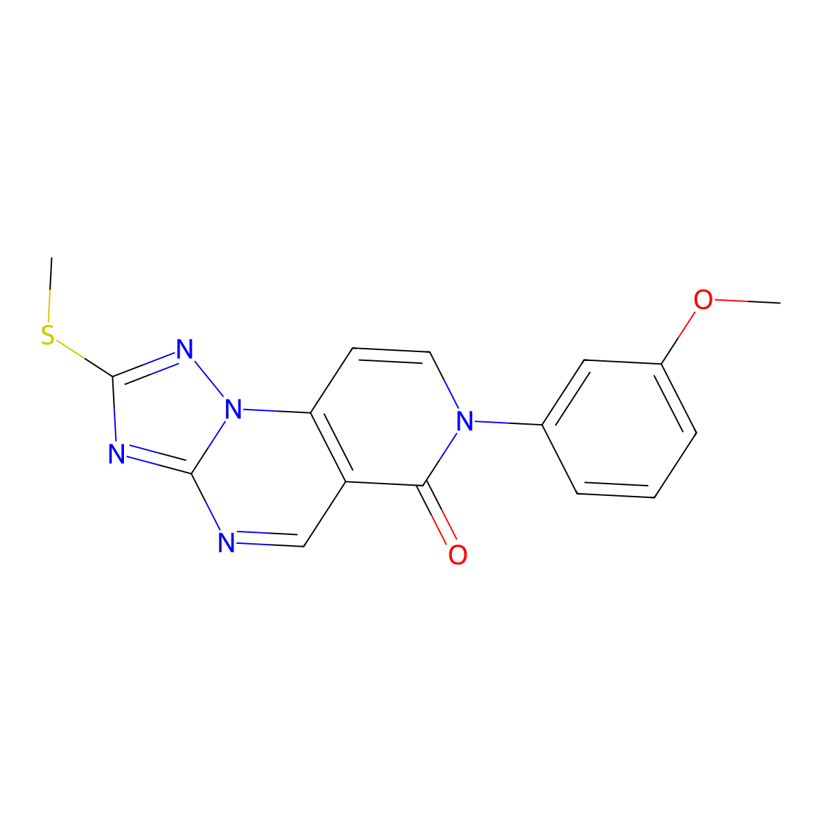 7-(3-methoxyphenyl)-2-(methylthio)pyrido[3,4-e][1,2,4]triazolo[1,5-a]pyrimidin-6(7H)-one molecular structure, CAS 1158263-28-5