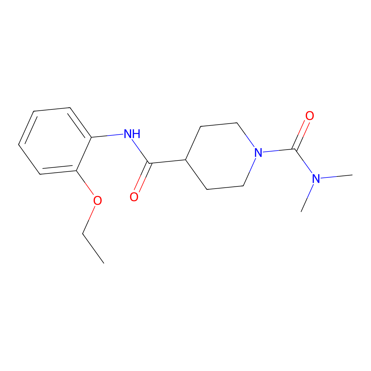 N~4~-(2-ethoxyphenyl)-N~1~,N~1~-dimethylpiperidine-1,4-dicarboxamide molecular structure, CAS 1158267-08-3