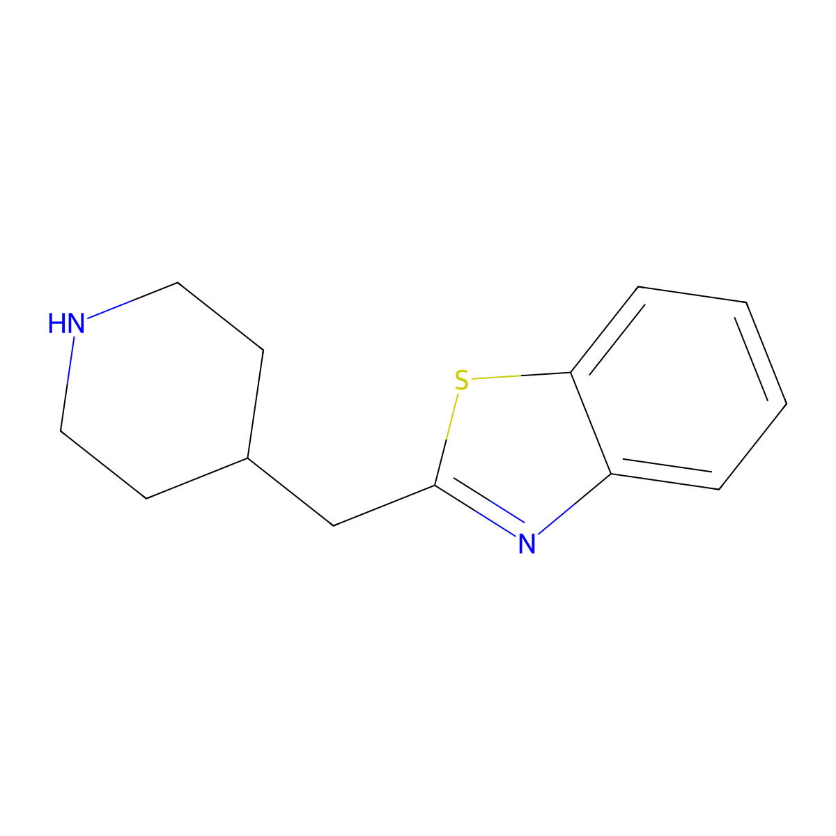 2-(Piperidin-4-ylmethyl)benzo[d]thiazole molecular structure, CAS 1158268-56-4