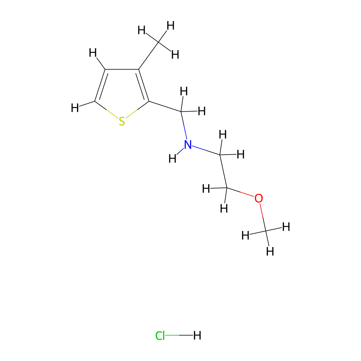 (2-Methoxyethyl)[(3-methyl-2-thienyl)methyl]amine hydrochloride molecular structure, CAS 1158269-25-0