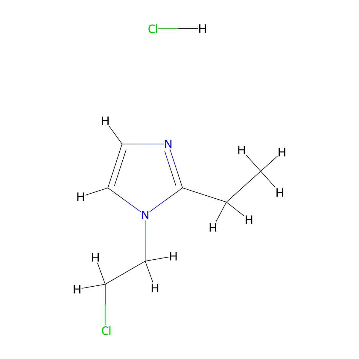 1-(2-chloroethyl)-2-ethyl-1H-imidazole hydrochloride molecular structure, CAS 1158269-27-2