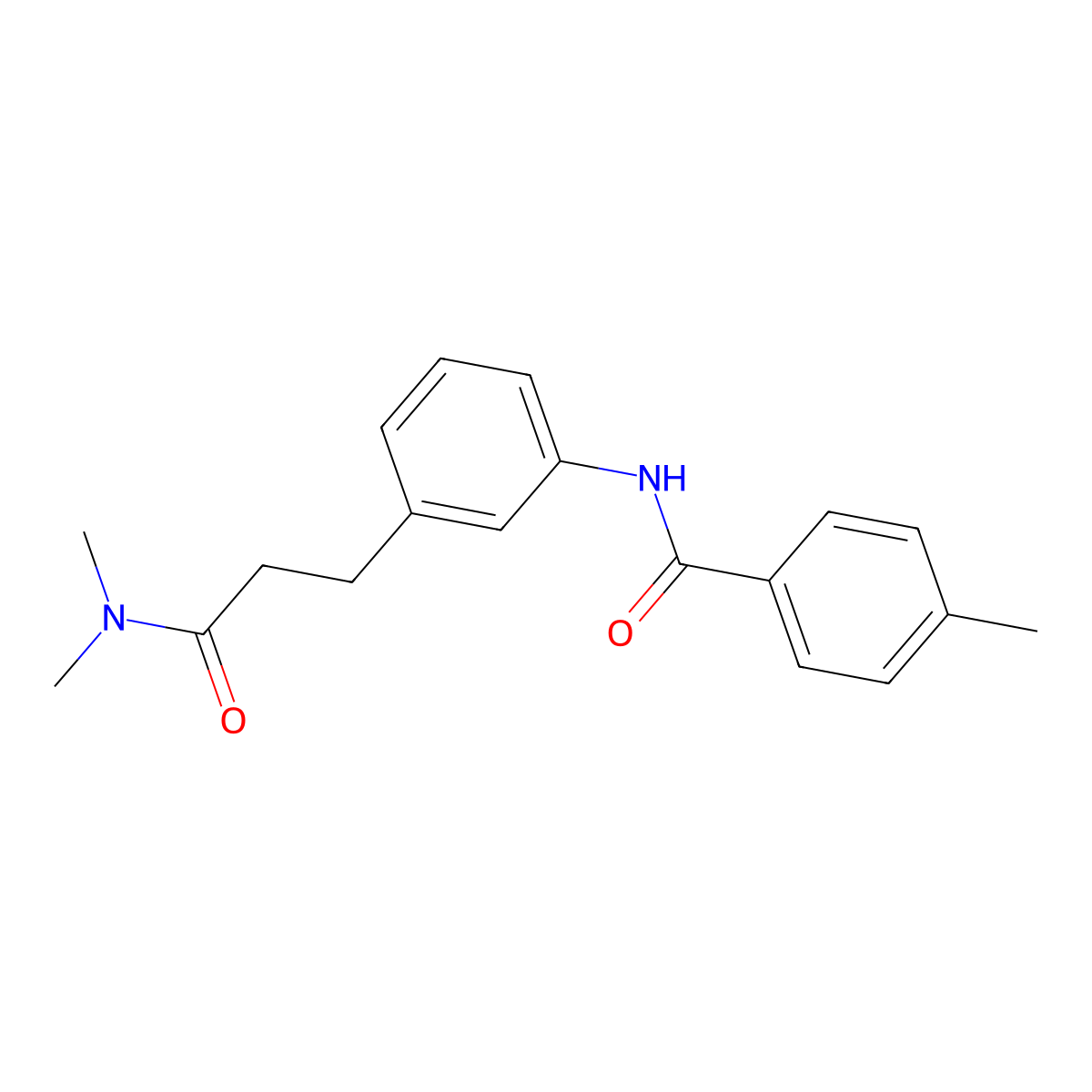 N-{3-[3-(dimethylamino)-3-oxopropyl]phenyl}-4-methylbenzamide molecular structure, CAS 1158269-71-6