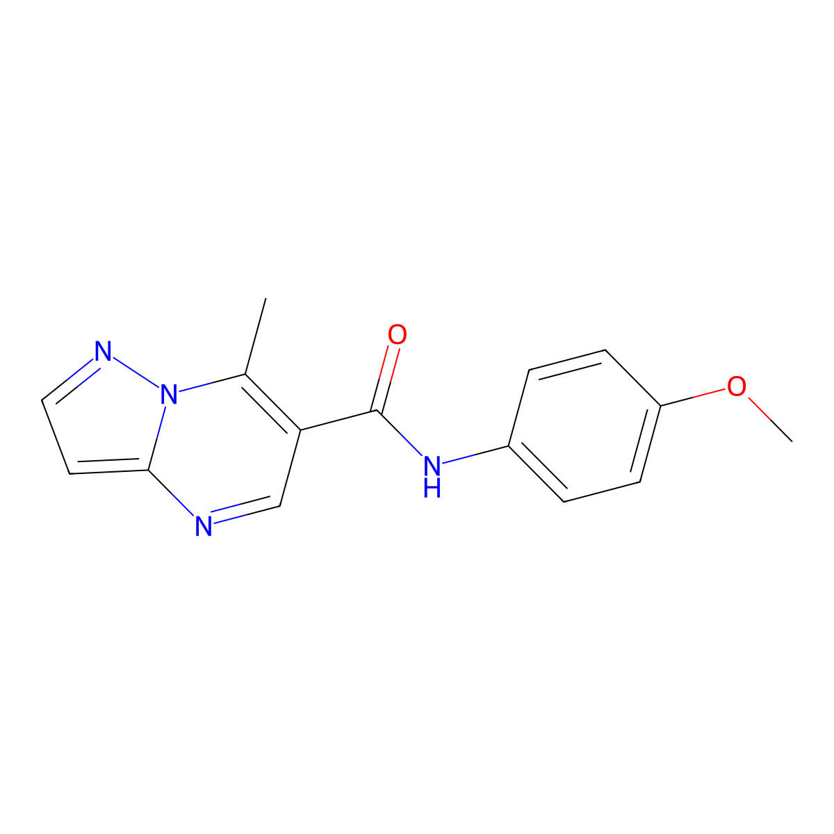 N-(4-methoxyphenyl)-7-methylpyrazolo[1,5-a]pyrimidine-6-carboxamide molecular structure, CAS 1158271-44-3