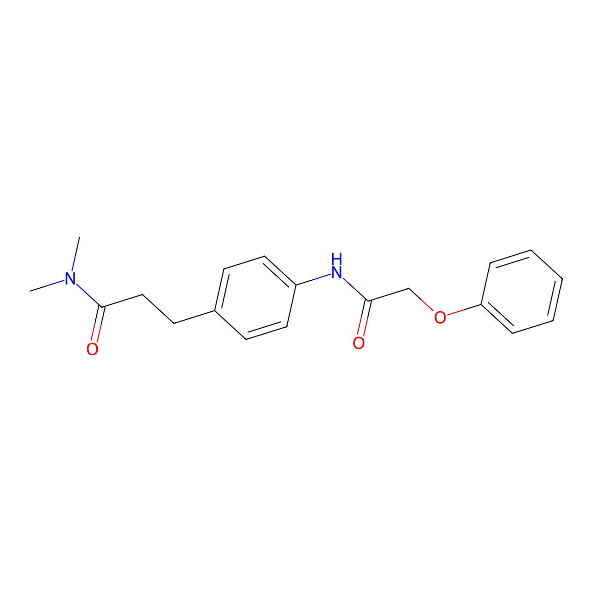 N,N-dimethyl-3-{4-[(phenoxyacetyl)amino]phenyl}propanamide molecular structure, CAS 1158271-46-5