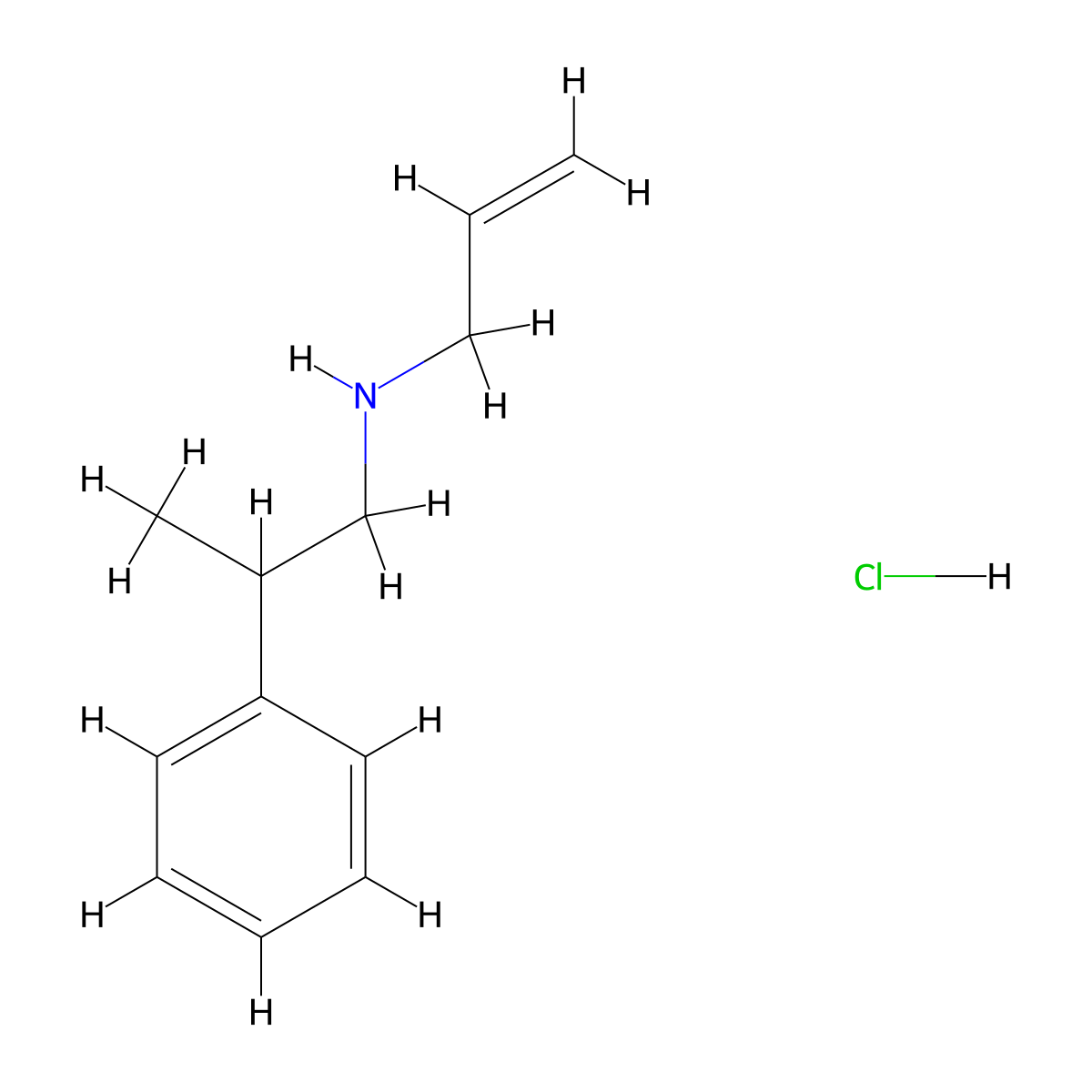 (2-Phenylpropyl)(prop-2-en-1-yl)amine hydrochloride molecular structure, CAS 1158272-42-4