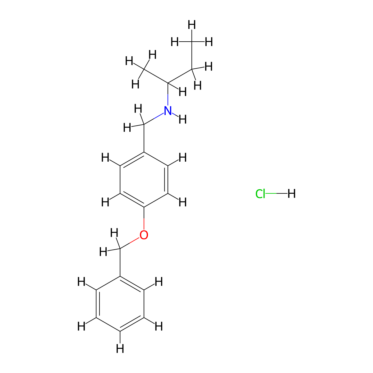 {[4-(Benzyloxy)phenyl]methyl}(butan-2-yl)amine hydrochloride molecular structure, CAS 1158273-26-7