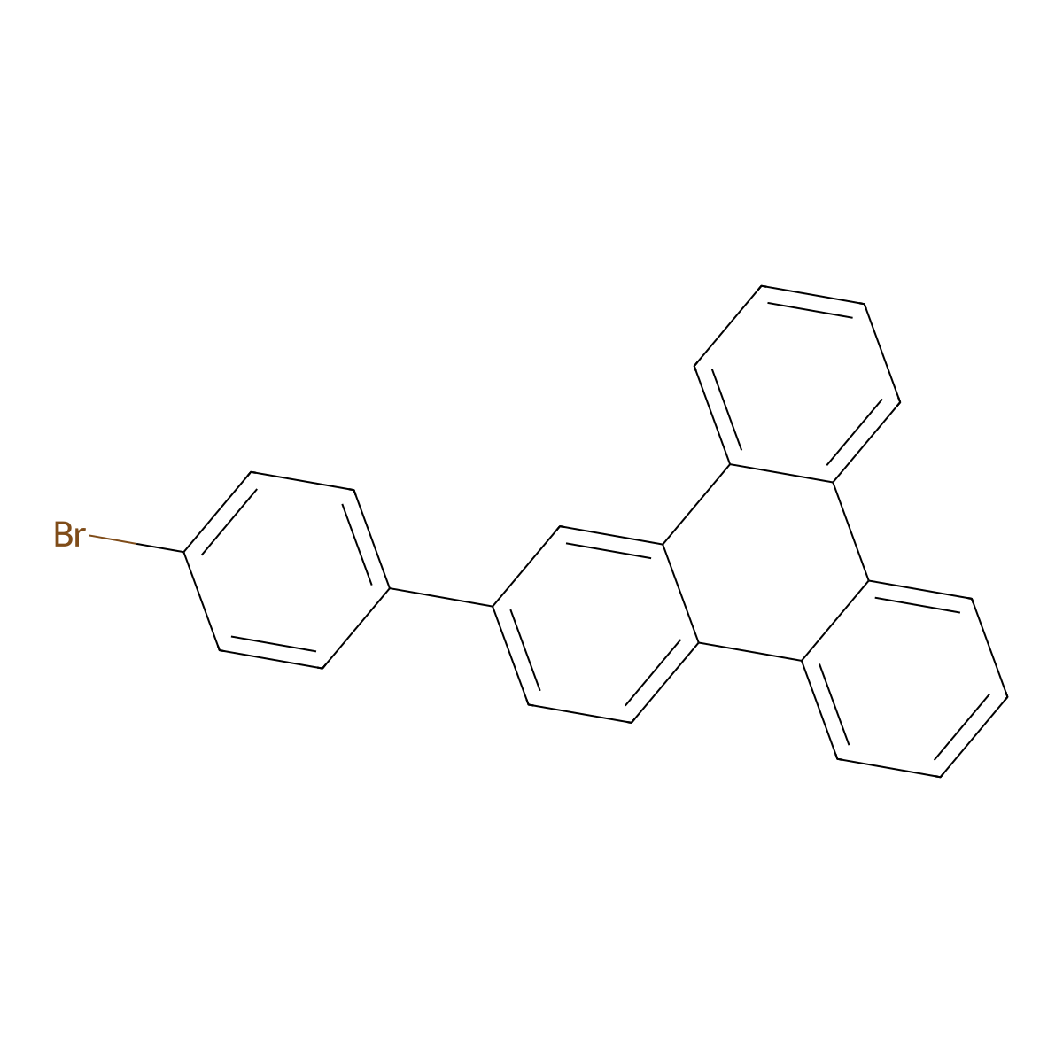 2-(4-Bromophenyl)triphenylene molecular structure, CAS 1158277-56-5