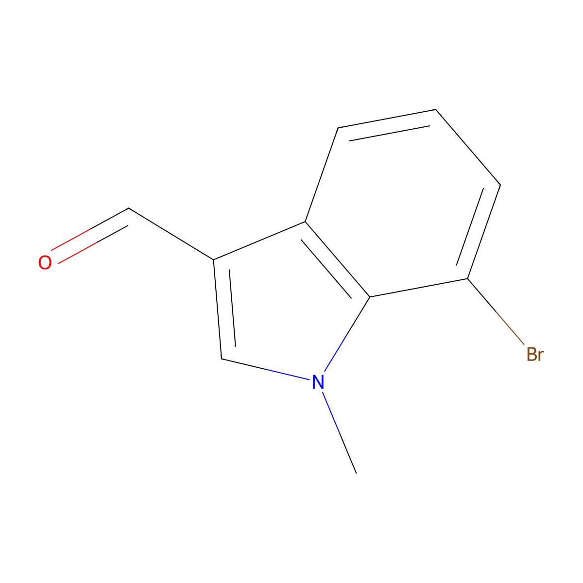 7-Bromo-1-methyl-1H-indole-3-carbaldehyde molecular structure, CAS 1158278-90-0