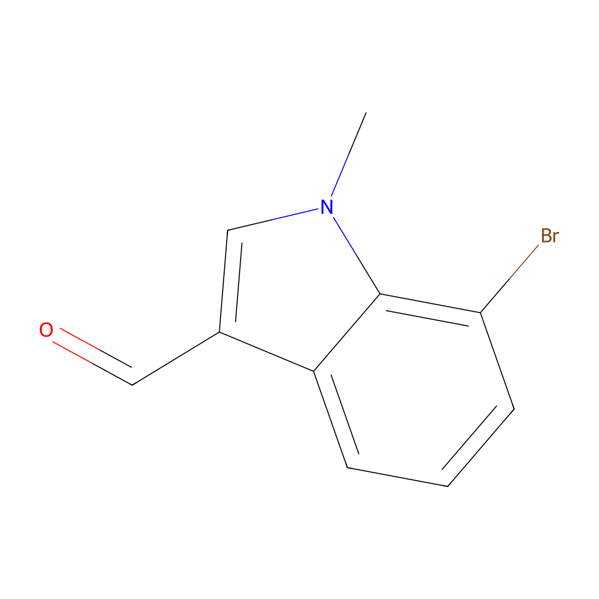7-Bromo-1-methyl-1H-indole-3-carbaldehyde molecular structure, CAS 1158278-90-0