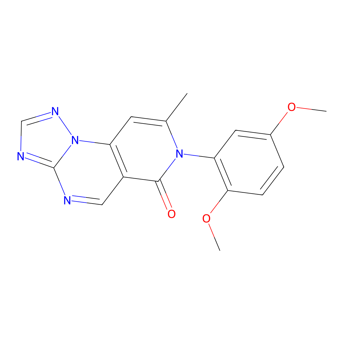 7-(2,5-dimethoxyphenyl)-8-methylpyrido[3,4-e][1,2,4]triazolo[1,5-a]pyrimidin-6(7H)-one molecular structure, CAS 1158279-53-8
