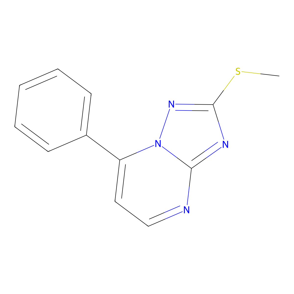 2-(Methylthio)-7-phenyl-[1,2,4]triazolo[1,5-a]pyrimidine molecular structure, CAS 1158280-10-4