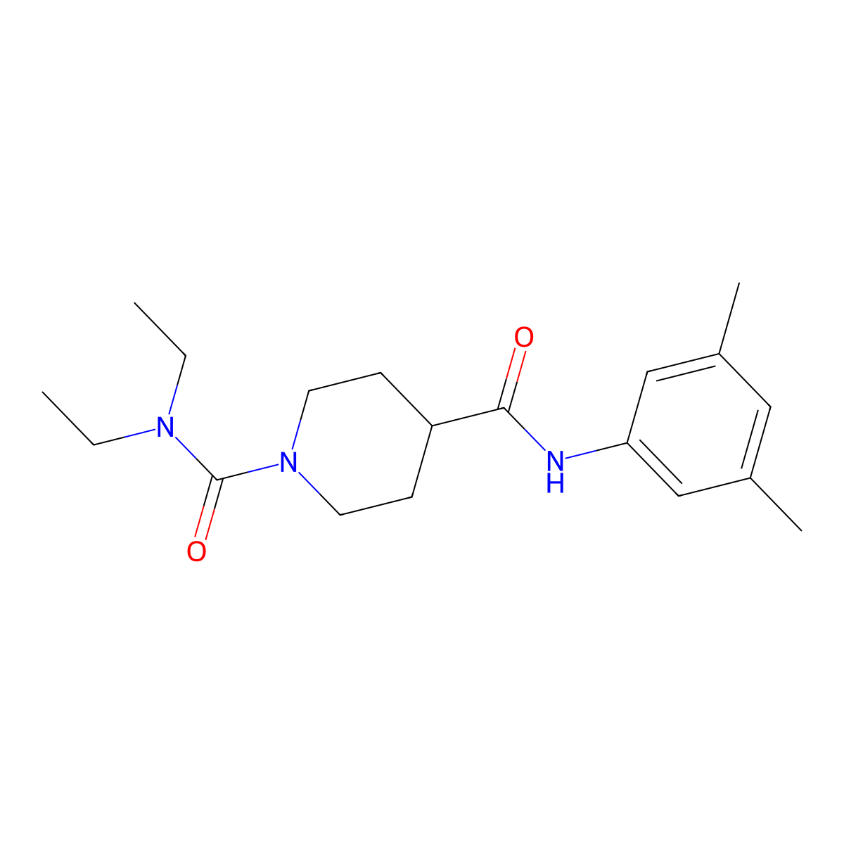 N~4~-(3,5-dimethylphenyl)-N~1~,N~1~-diethylpiperidine-1,4-dicarboxamide molecular structure, CAS 1158280-41-1