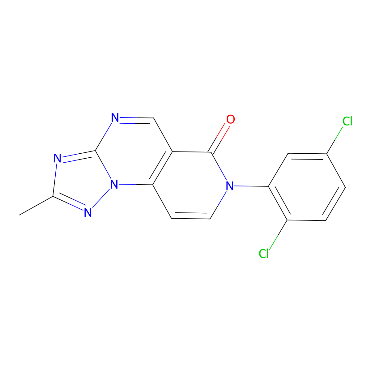 7-(2,5-dichlorophenyl)-2-methylpyrido[3,4-e][1,2,4]triazolo[1,5-a]pyrimidin-6(7H)-one molecular structure, CAS 1158280-43-3
